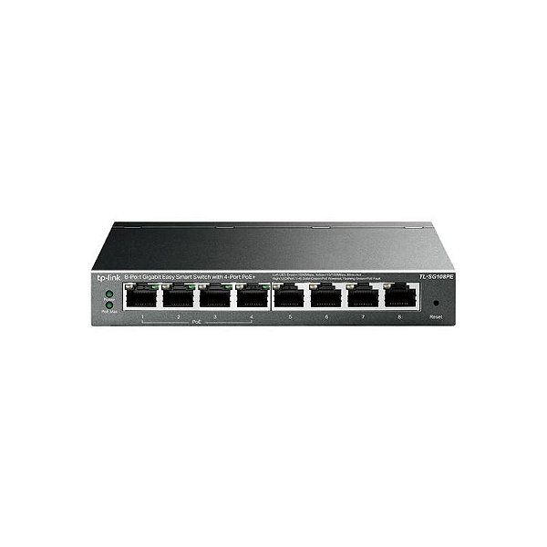 Switch TP-Link TL-SG108PE 8 Portas Gigabit com PoE e Gerenciamento de Rede