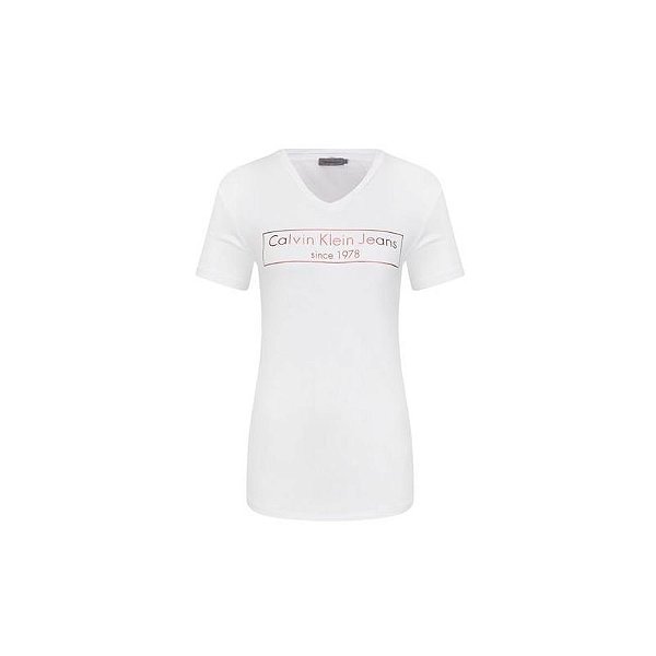 Camiseta Calvin Klein Feminina J20J207028 112 S Branco
