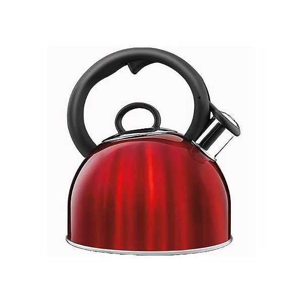 Chaleira de Aço Inox Vermelha Cuisinart Aura 2L