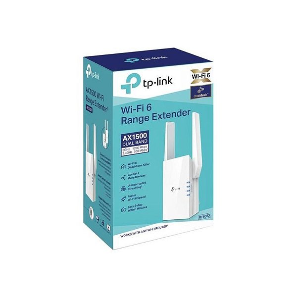 Roteador Wi-Fi Repetidor TP-Link RE505X AX1500 Dual Band