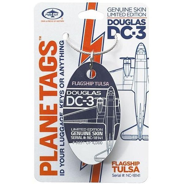 Chaveiro Douglas DC-3 Planetag NPLT100-250 - Avião Clássico em Miniatura