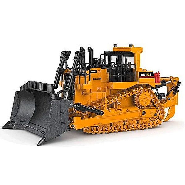 Escavadora Bulldozer Miniatura Huina 1/50 em Metal - Modelo 1700
