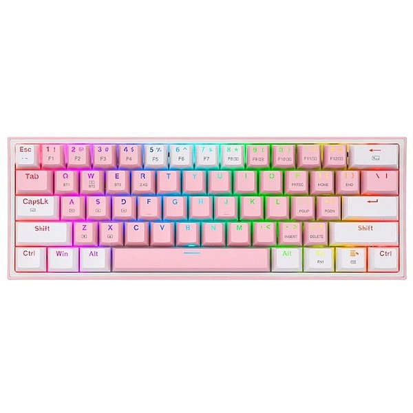 Teclado Gaming Redragon K616-Rgb Fizz Pro Rosa