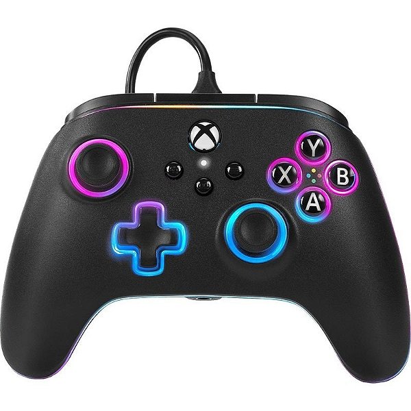 Controle PowerA Xbox One Series X/S Lumectra RGB LED - Com Fio