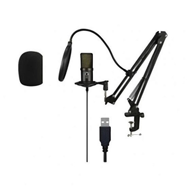 Microfone Profissional Sate A-MK35 para Podcast e Gravações de Áudio