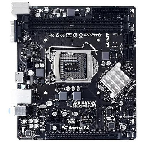 Placa Mãe Biostar H61MHV3 para Processadores Intel 1155 - Alta Performance e Confiabilidade
