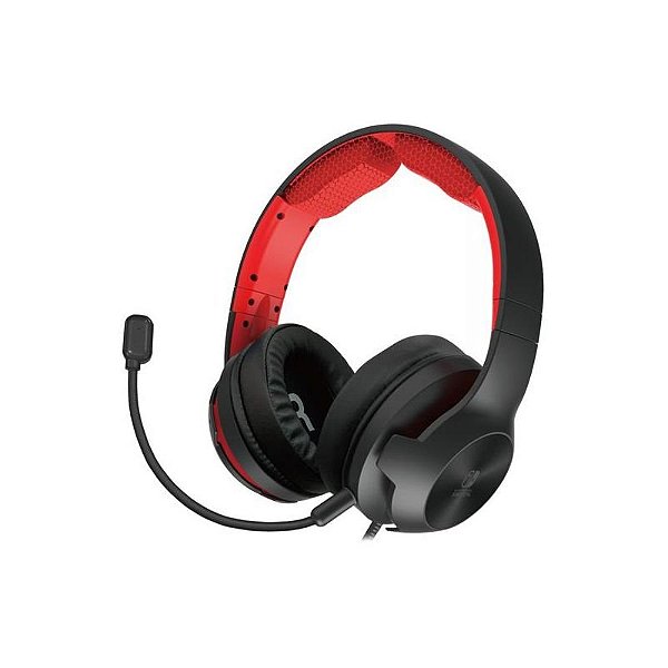 Fone de Ouvido Gamer Hori Pro para Nintendo Switch - Preto e Vermelho (NSW-200U)