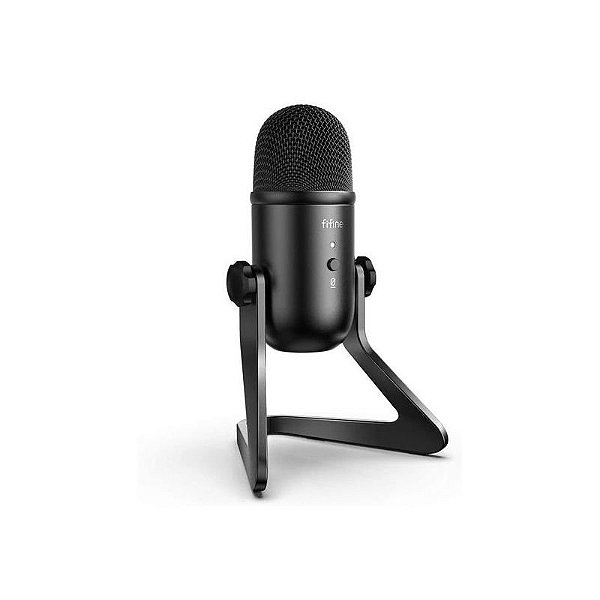 Microfone Condensador USB Fifine K678 - Preto Profissional para Estúdio