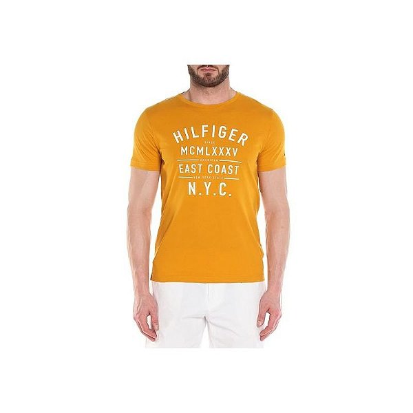Camiseta Perfume Tommy Hilfiger Masculino Mw0Mw00820 707 Xl Mostarda