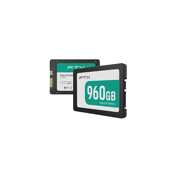 SSD SATA3 960GB 2.5 FTX - Velocidade de Leitura 550MB/s e Gravação 480MB/s