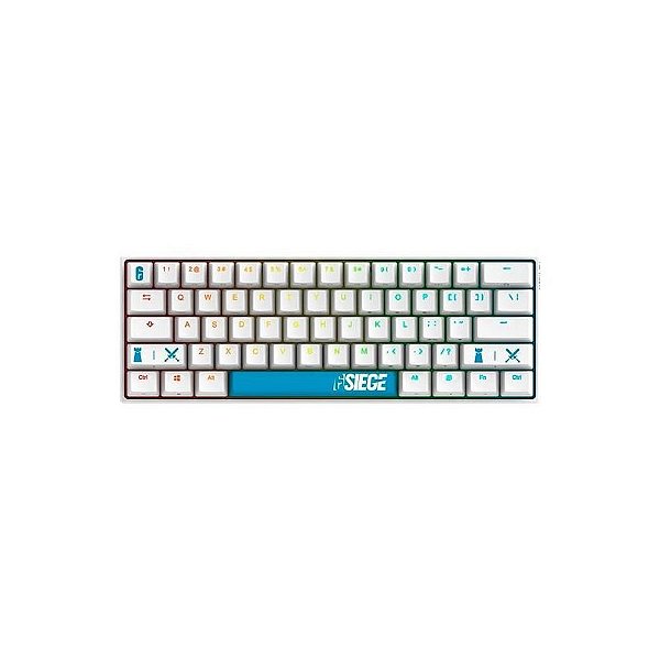 Teclado Mecânico Gamer Checkpoint KX-400 RGB Vermelho 60% - Branco