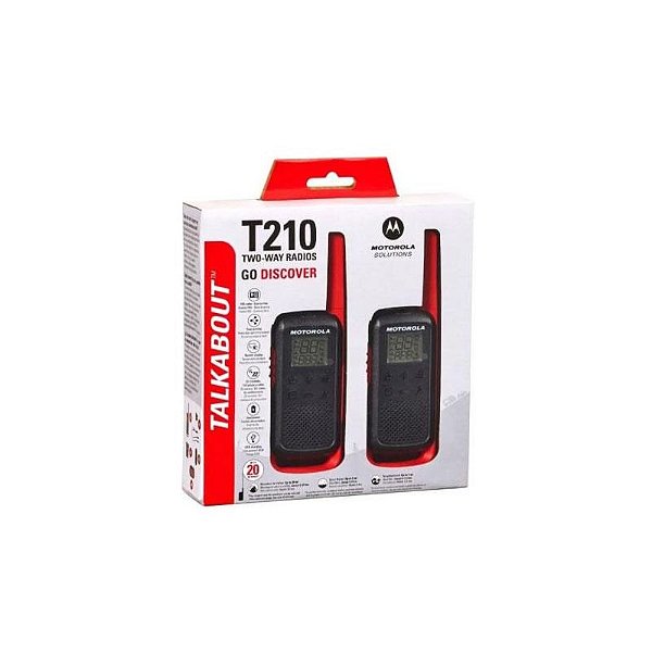 Rádio Comunicador Motorola T-210 Alcance 32Km/20Milhas - 22 Canais