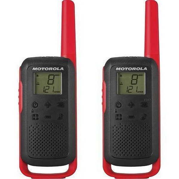 Transmissor de Longa Distância Motorola T210 - 32KM, 22 Canais, Vermelho e Preto