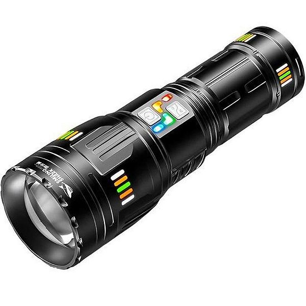 Lanterna Multifuncional Tubarão Sorridente SD-5995 Preto