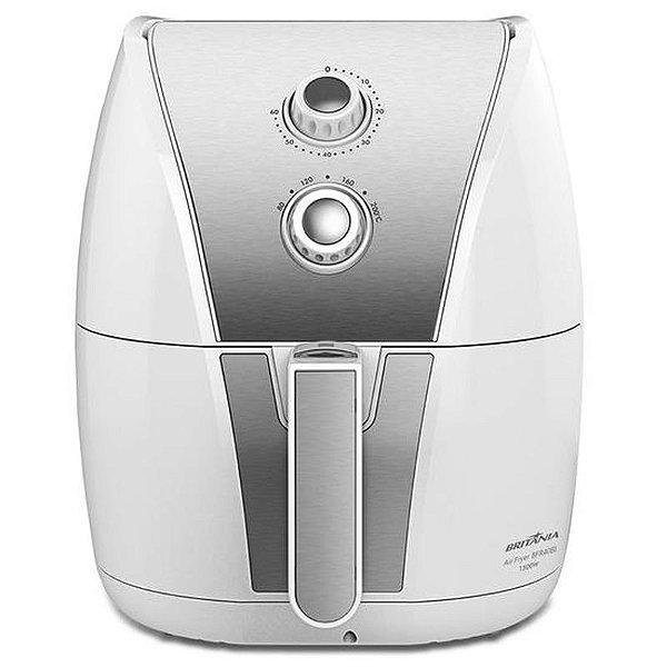 Fritadeira Elétrica Airfry Britânia BFR40BI - 1500W, 5L, 110V - Branca e Prata