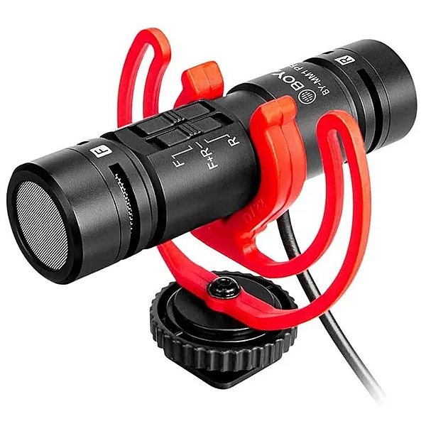 Microfone Direcional Boya BY-MM1 Pro para Captura de Áudio em Câmeras e Smartphones