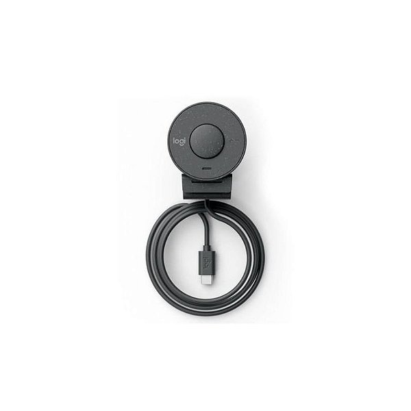 Webcam Logitech Brio 300 FHD USB-C Grafite - Alta Definição e Qualidade de Imagem
