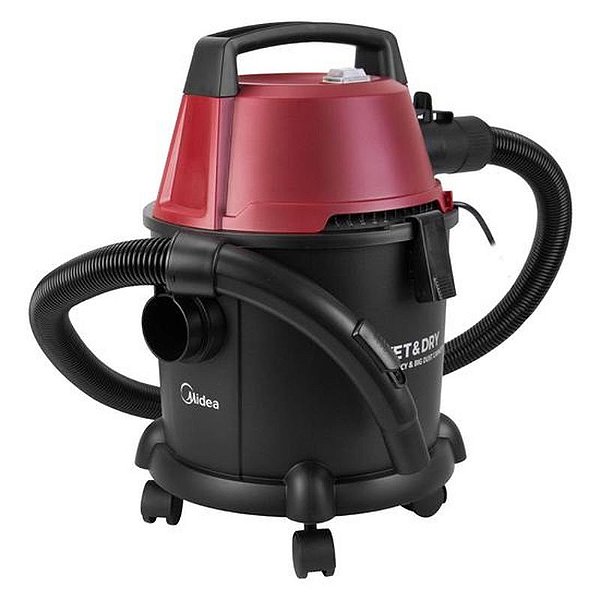 Aspirador de Pó Midea Wet & Dry MUY15T-A - 1400W - 220V - Preto e Vermelho