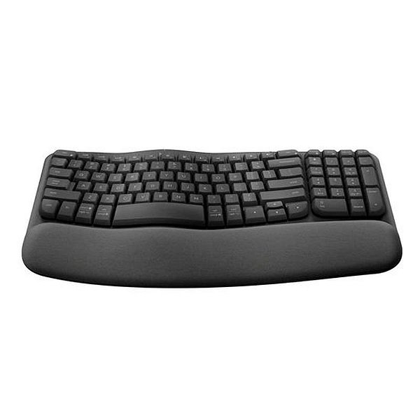 Teclado Sem Fio Logitech Wave 920-012278 Ergonômico - Preto
