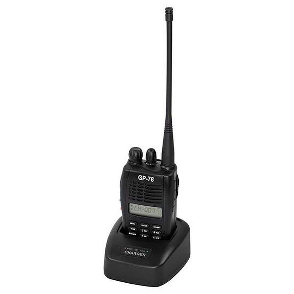 Rádio Amador GP78 Elite - 128 Canais VHF/UHF - Preto de Alto Desempenho