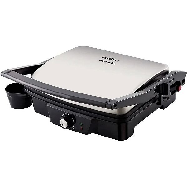 Grill e Sanduicheira Britânia Press 180 - 1830W, Preto/Cinza, 220V/60Hz