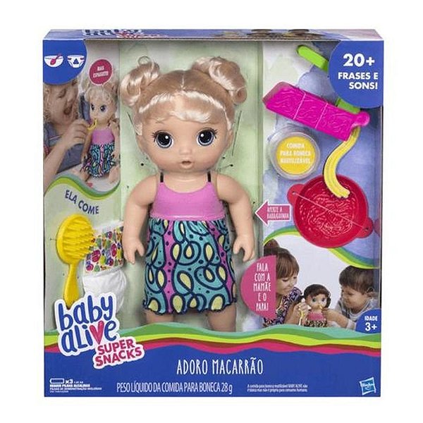 Boneca Interativa Baby Alive Loira - Comilona de Espaguete C0963