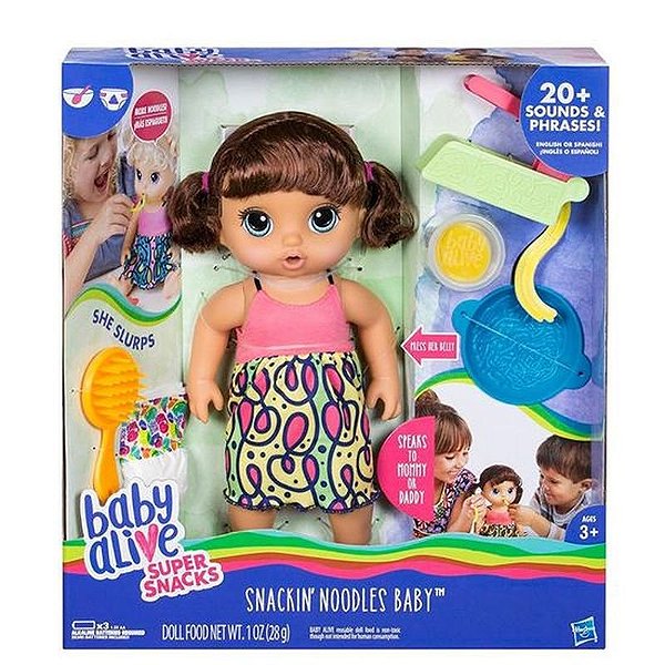 Boneca Baby Alive Moreninha com Espaguete - Hasbro C0964