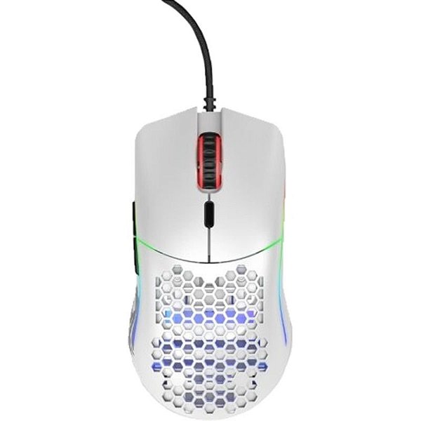 Mouse Gamer Glorious O RGB Branco com Cabo - Alta Precisão e Desempenho