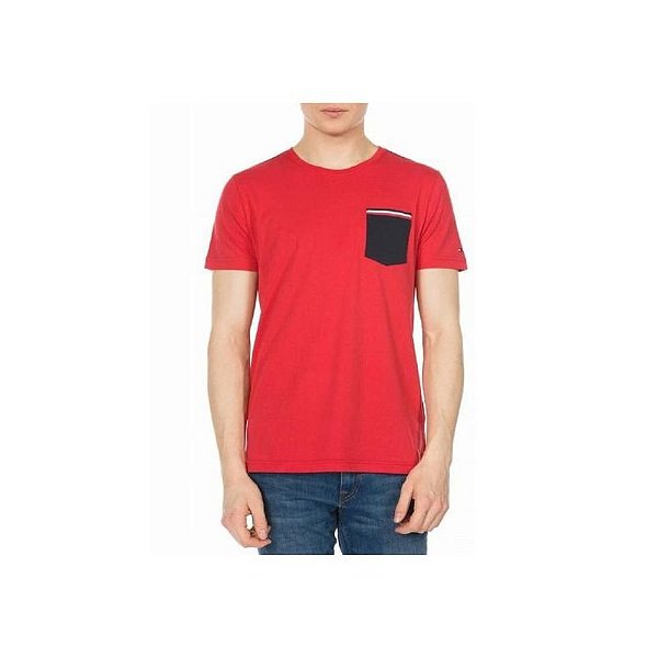 Camiseta Perfume Tommy Hilfiger Masculino Mw0Mw00781 654 S Vermelho