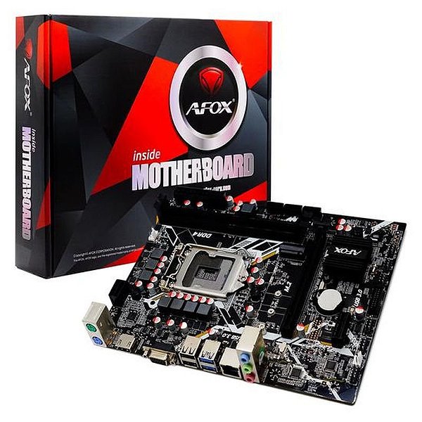 Placa Mãe Afox IH410-MA5-V2 LGA 1200 Intel 410 DDR4 Micro ATX