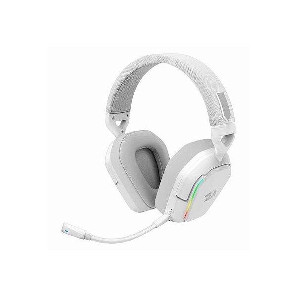 Headset Gamer Sem Fio Redragon Mira H868W - Branco e Vermelho