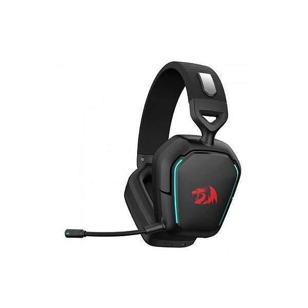 Fone de Ouvido Redragon Mira com Microfone Wireless H868 RGB Preto