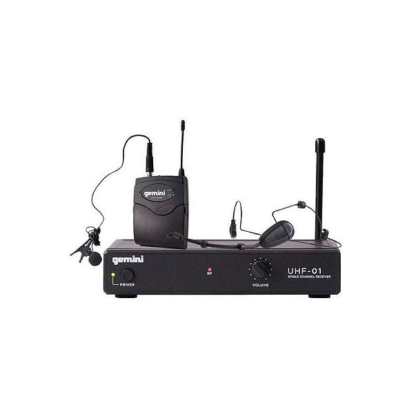 Headset Sem Fio Uhf 01HL - Sistema de Microfone Profissional Gemini