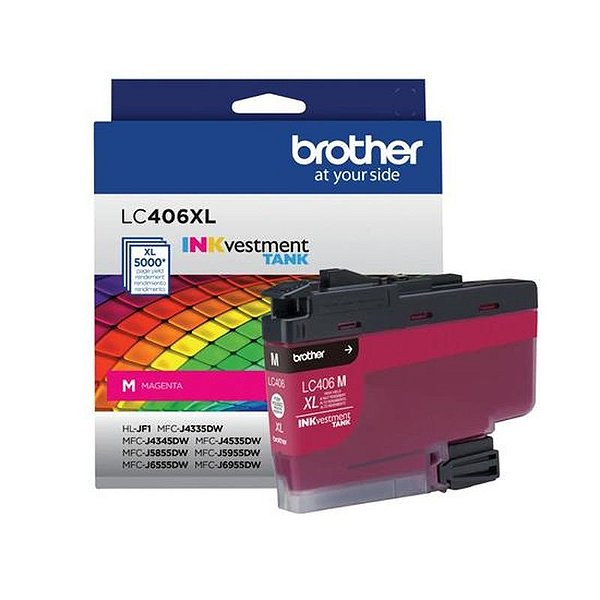 Cartucho de Tinta Magenta Brother LC406XLMS para MFC-J6955 - Alta Capacidade