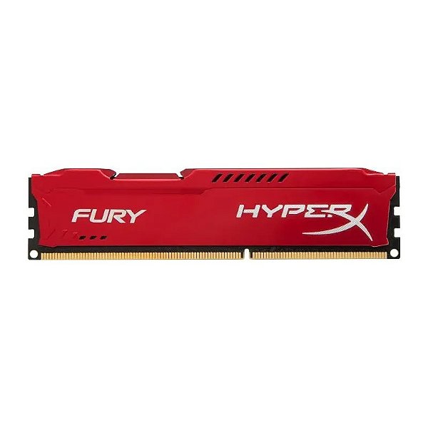 Memória RAM DDR3 8GB 1600MHz CL10 Kingston HyperX Fury - Vermelha