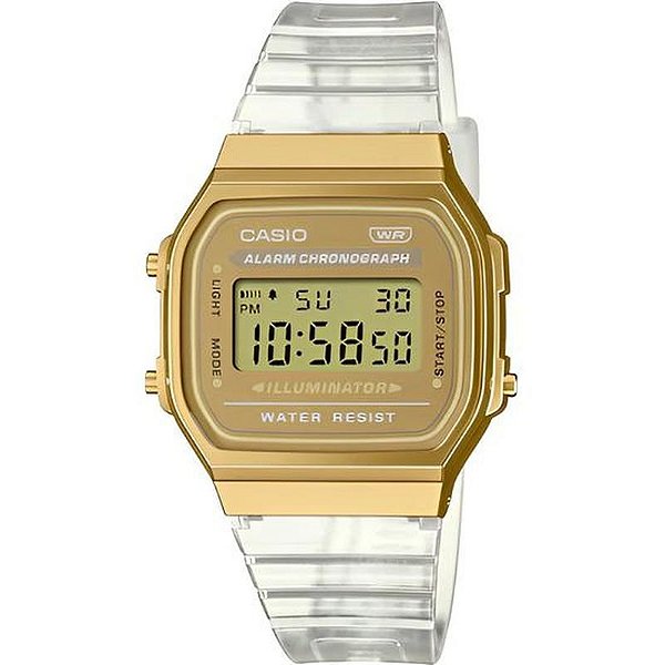 Relógio Casio A168Xesg-9Adf Dourado Unissex - Estilo Clássico E Versátil
