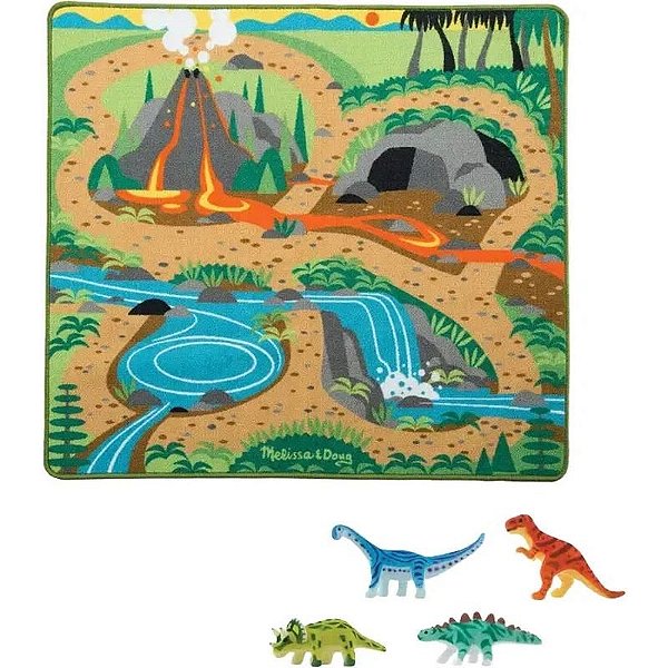 Tapete Infantil de Dinossauros Melissa & Doug - Conjunto com 4 Peças