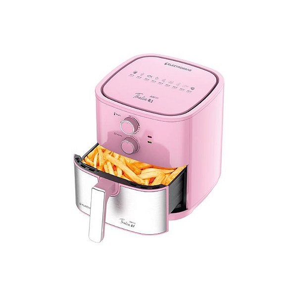 Fritadeira Elétrica Electrobras Thalia 6.1 - 1900W, 220V, Rosa e Prata