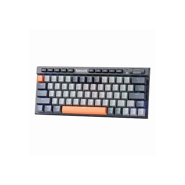 Teclado Gamer Redragon Traric Pro K634GG RGB Sem Fio 60% - Cinza, Switch Vermelho