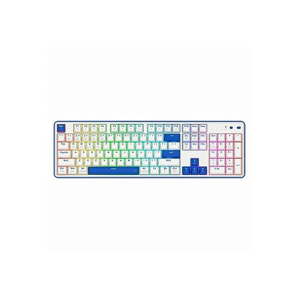 Teclado Gamer Redragon Faye Pro K685WB RGB Sem Fio - Switch Vermelho - Branco