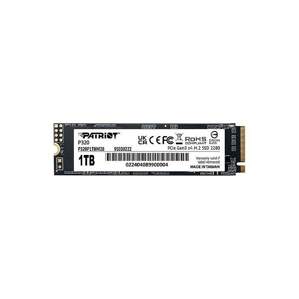 SSD M.2 Patriot 1TB NVMe PCIe Gen 3 - Desempenho Rápido e Confiável