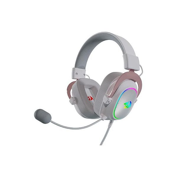 Fone de Ouvido Gamer Redragon Zeus X H510W-RGB USB - Branco