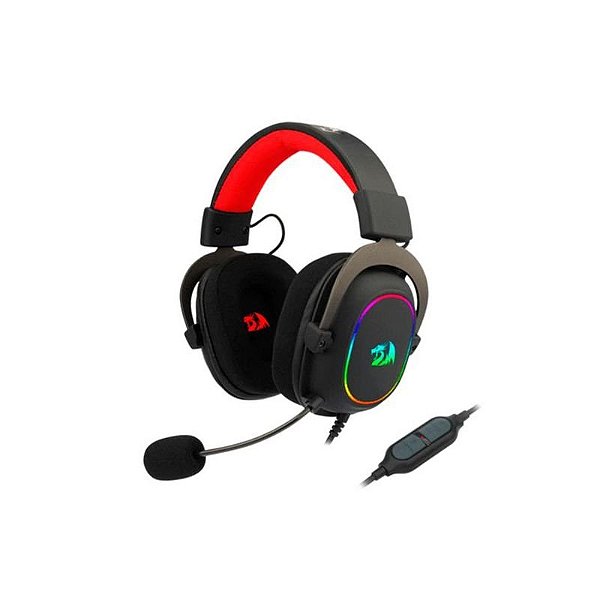 Fone de Ouvido Gamer Redragon Zeus H510-RGB USB - Preto