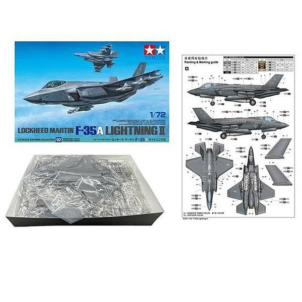 Modelo Plástico Tamiya 1:72 F-35A Lockheed Martin - Kit de Montagem 60792