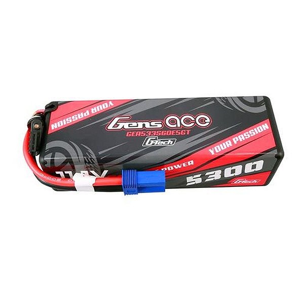 Bateria Gens Ace 7.4V 5300mAh 60C 2S Hardcase EC5 para Carros RC