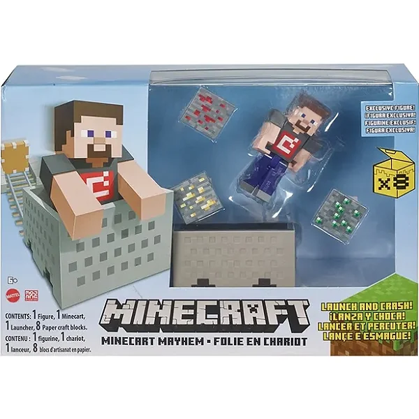 Lançe E Esmague Minecart Mayhem Mattel - Gvl55