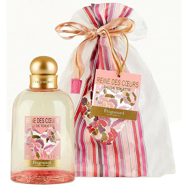 Perfume FRAGONARD F REINE DES COEURS 200ML EDT - Fragrância floral encantadora.