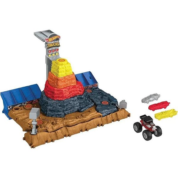 Hot Wheels Monster Trucks Arena Smashers Bone Shaker Mattel - HNB96Transformador de Competição Monster Trucks Hot Wheels - HNB96