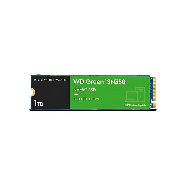 Ssd M.2 Western Digital Wd Green Sn350 Nvme 1 Tb Wds100T2G0CUnidade De Estado Sólido M.2 Western Digital Wd Green Sn350 Nvme 1 Tb Wds100T2G0C