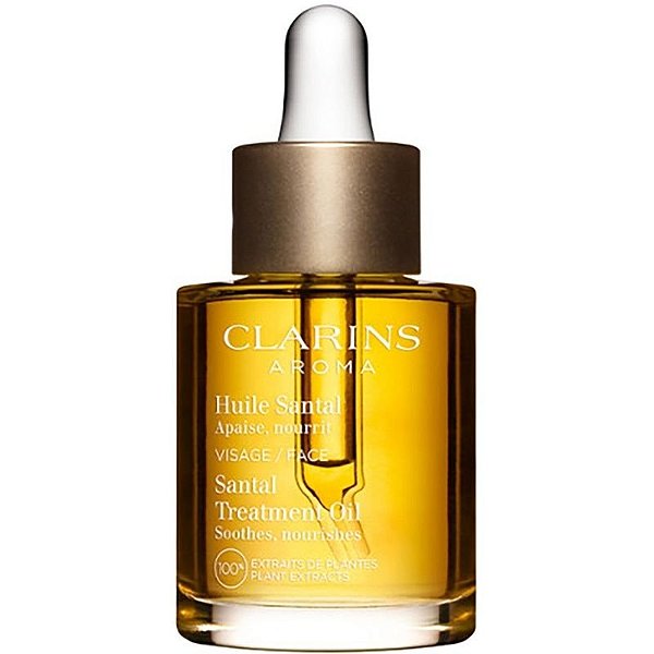 Óleo Facial Hidratante Clarins Santal - 30mL para Pele Radiante e Macia